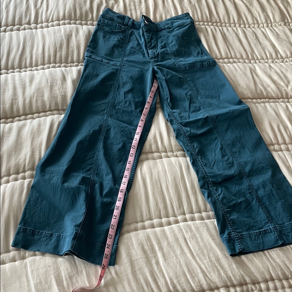 Pilcro Teal Wide-Leg Cargo Pants - Picture 5 of 6